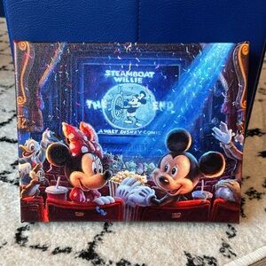 SIGNED Thomas Kinkade Disney 90 Years Mickey 8" x 10" Gallery Wrapped Canvas Art